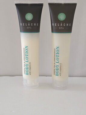 2 Relache Spa Green Tea And Lemongrass Body Lotions with Vitamin E